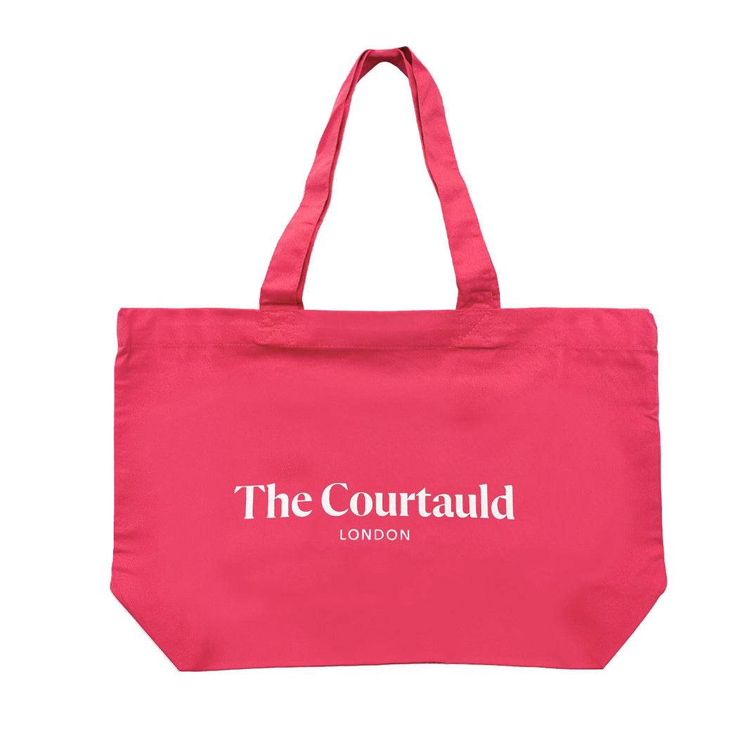 Courtauld Large Tote Bag Raspberry White