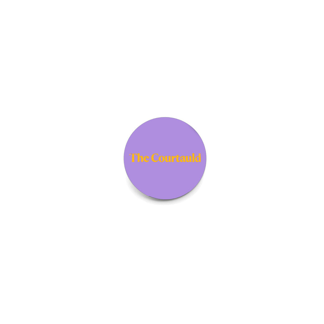 Button Badge Logo Lilac Yellow