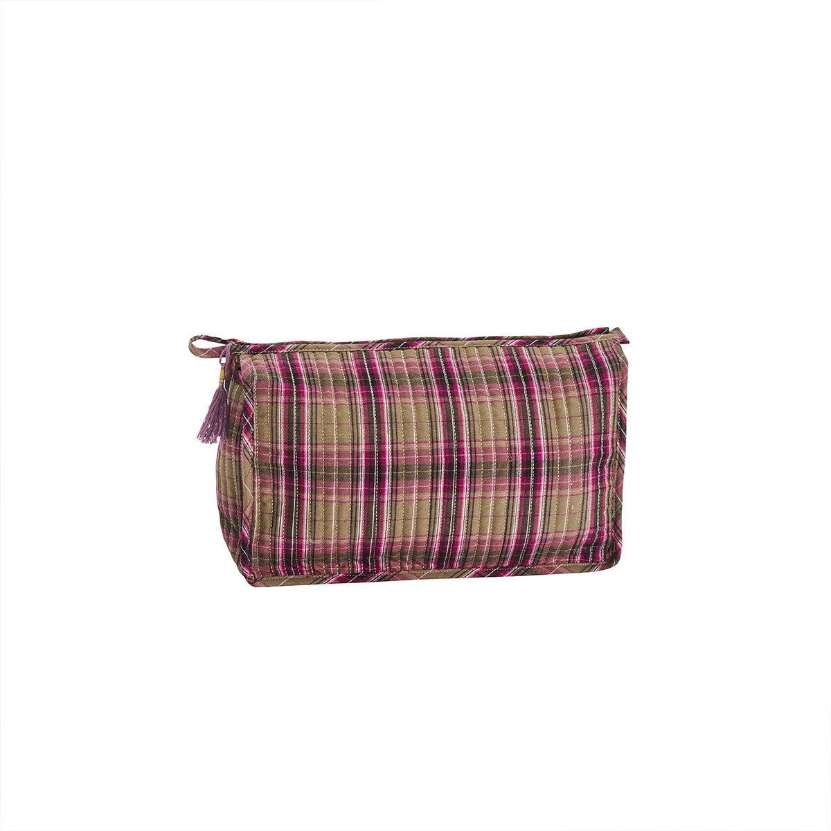 Washbag Strip Quilt Pink