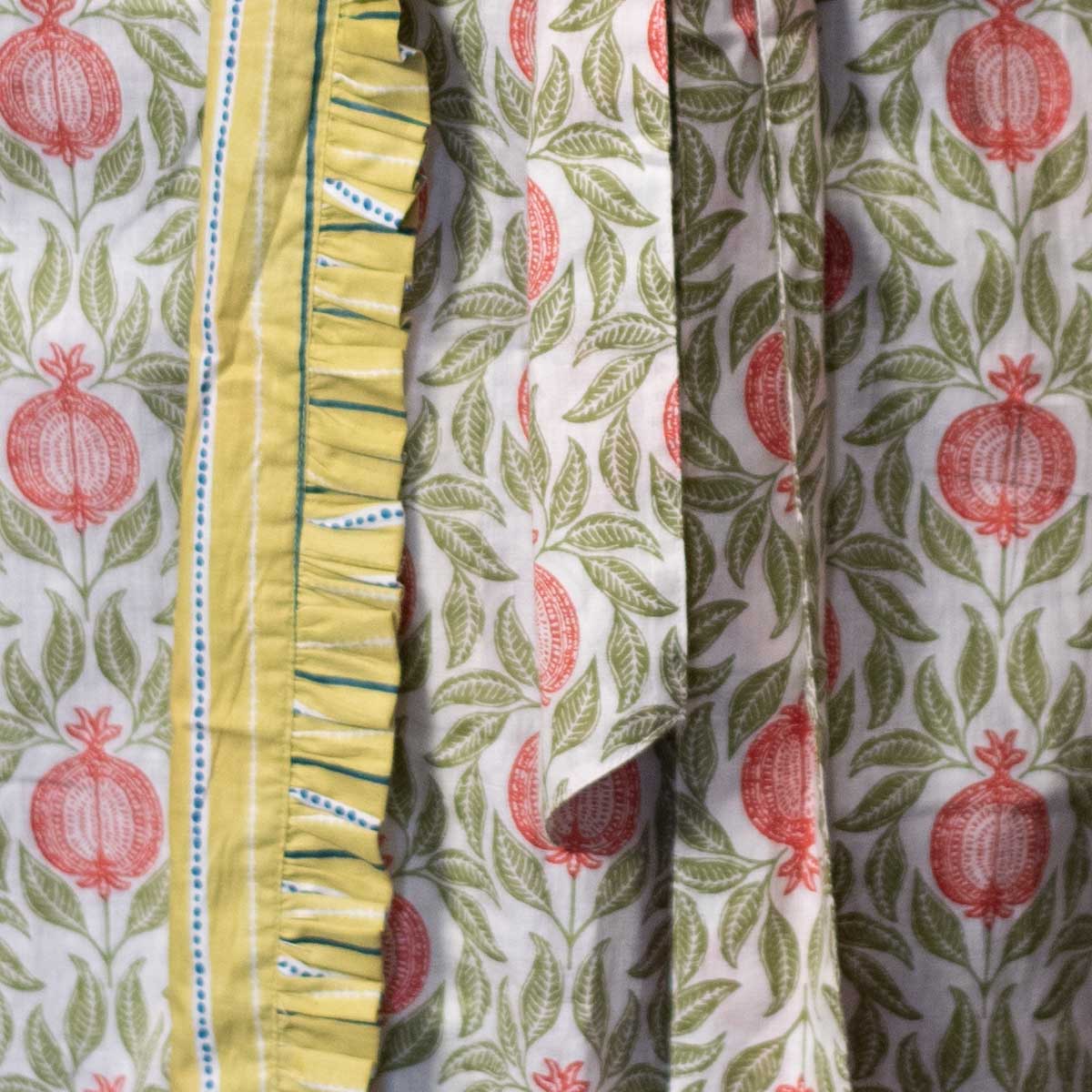 Cotton Robe Yellow and Pink