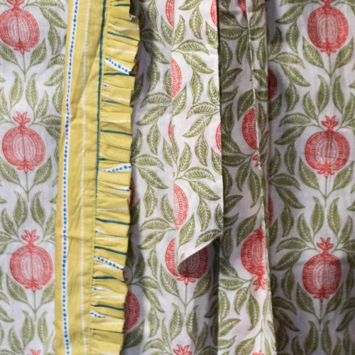 Cotton Robe Yellow and Pink