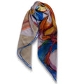 Colorful scarf with abstract design on a white background