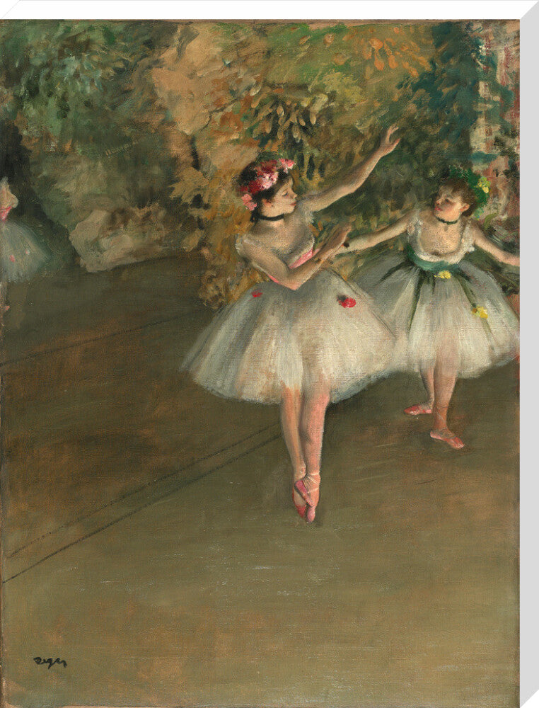 Two Dancers on a Stage (stretched canvas, extra large, unframed)