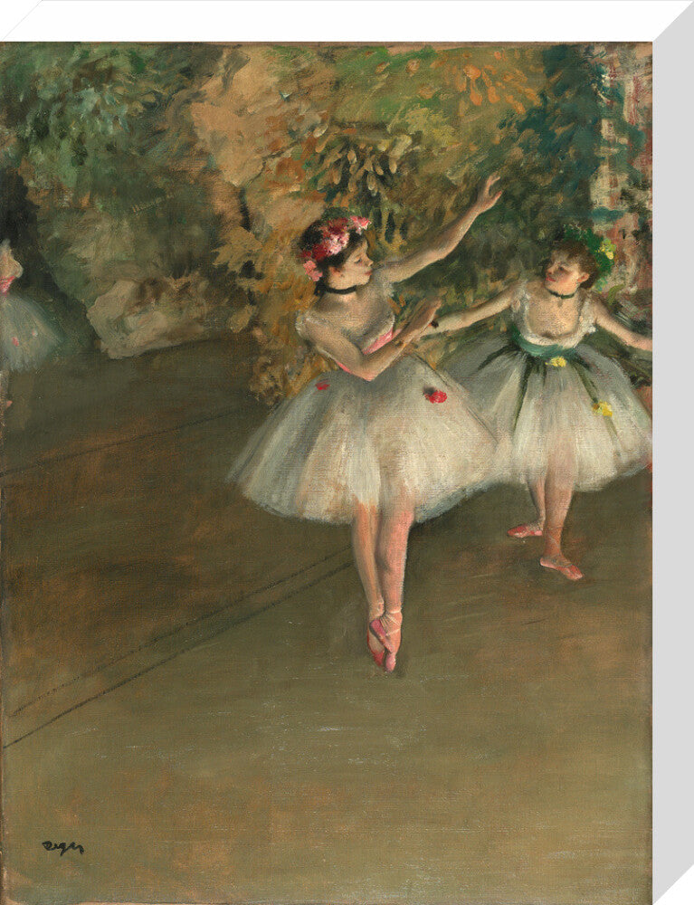 Two Dancers on a Stage (stretched canvas, medium, unframed)