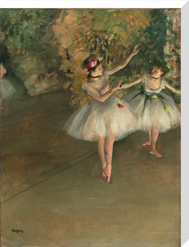 Two Dancers on a Stage (stretched canvas, large, unframed)