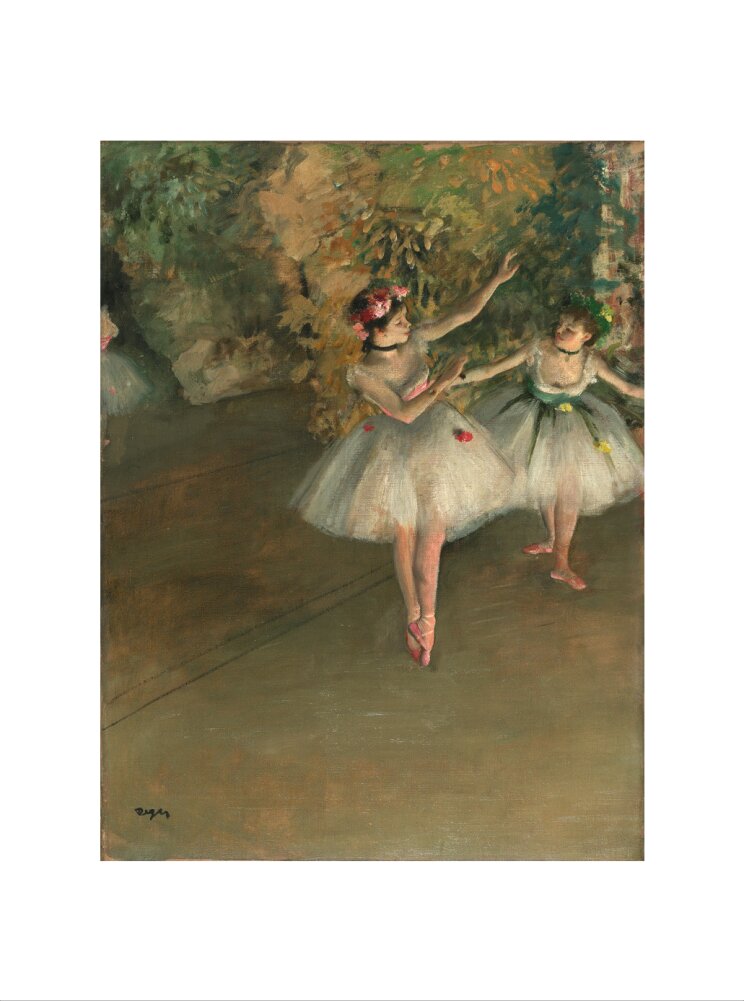 Two Dancers on a Stage (art print, medium, unframed)
