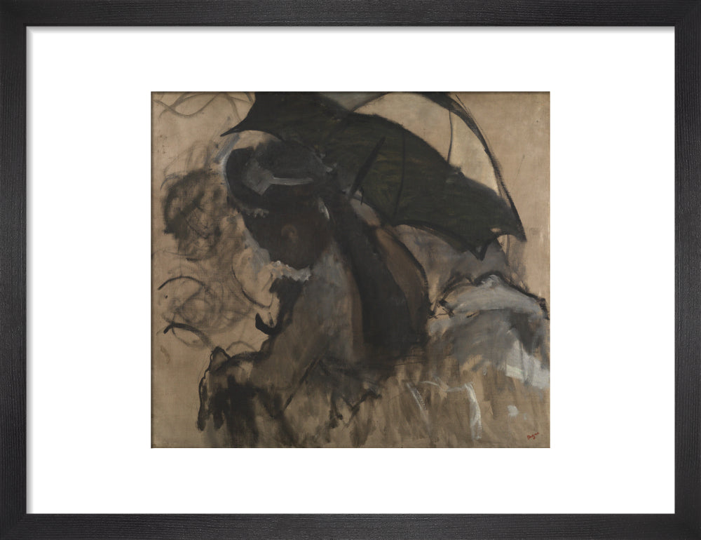 Lady with a Parasol (art print, small, black)
