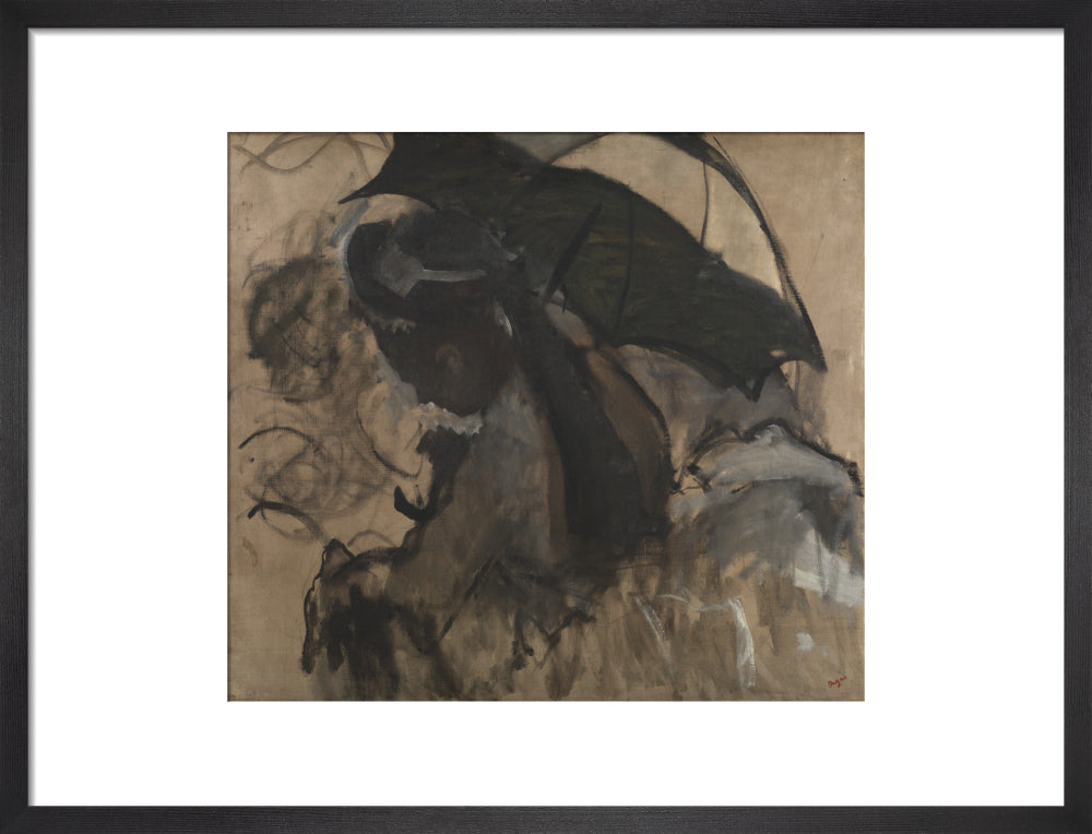 Lady with a Parasol (art print, medium, black)