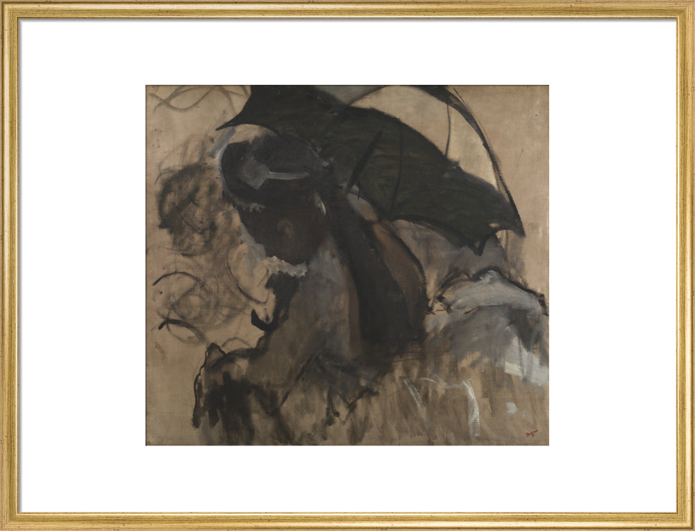Lady with a Parasol (art print, large, gold)
