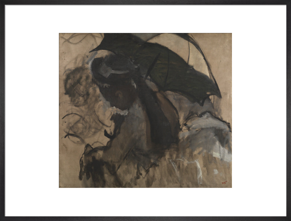 Lady with a Parasol (art print, extra large, black)