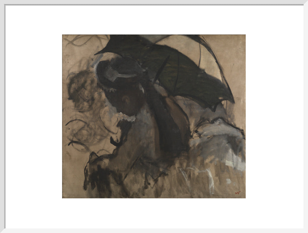 Lady with a Parasol (art print, extra large, white)