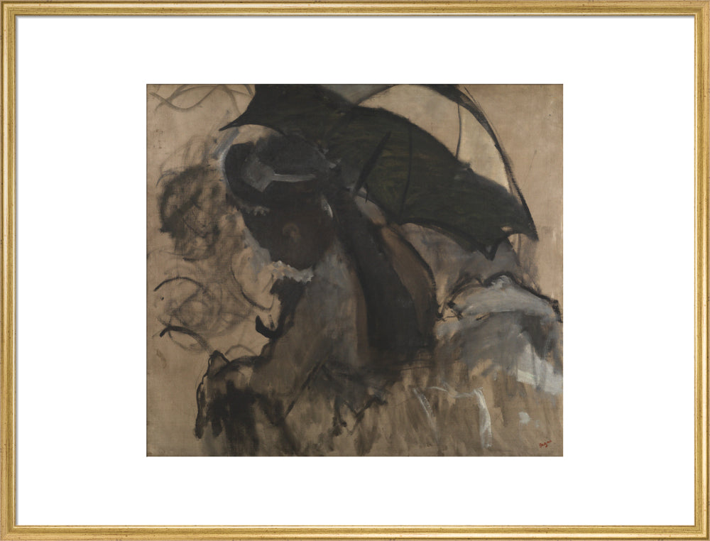 Lady with a Parasol (art print, extra large, gold)