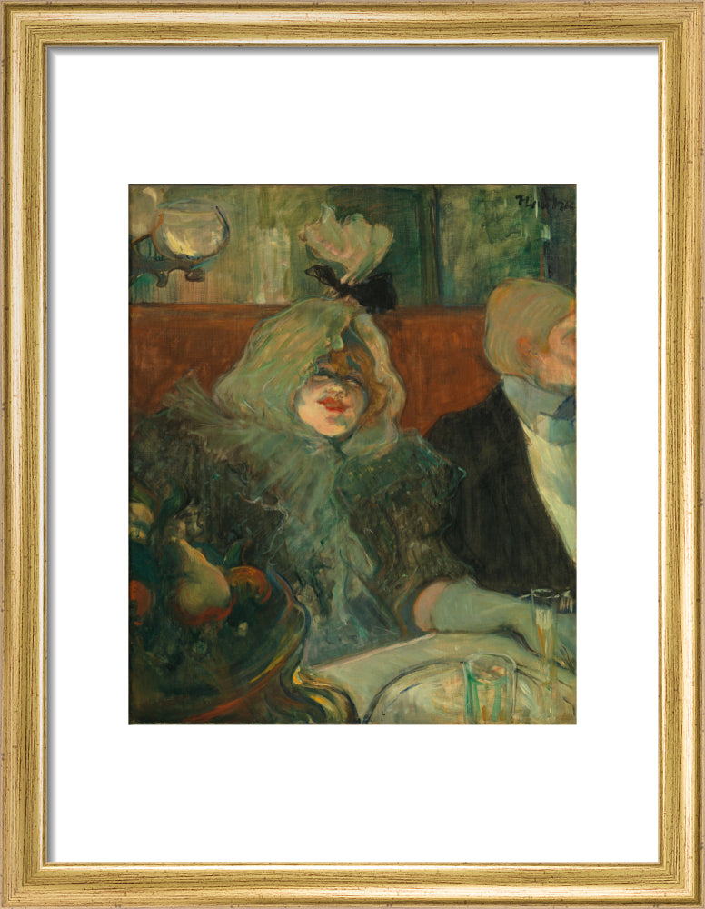 In a Private Dining Room (At the Rat Mort) (art print, small, gold)