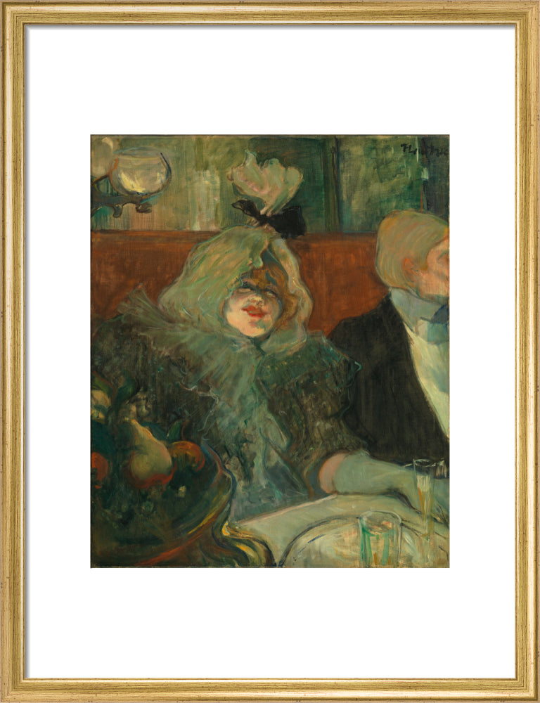 In a Private Dining Room (At the Rat Mort) (art print, medium, gold)