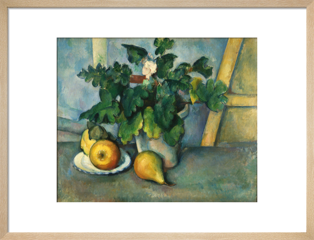 Pot of Flowers and Fruit (art print, medium, natural)