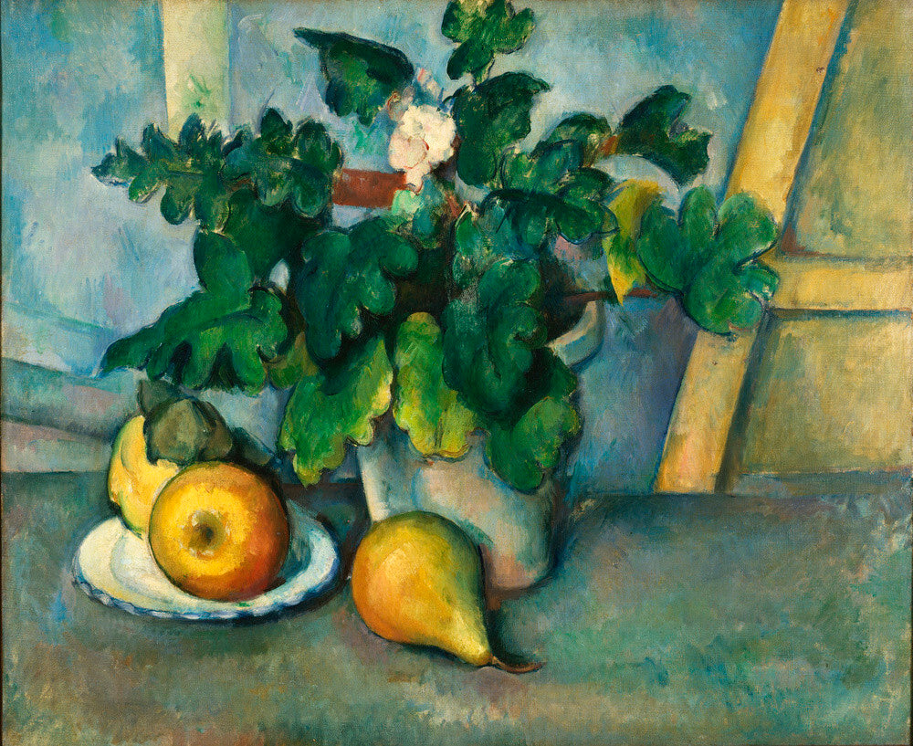 Pot of Flowers and Fruit