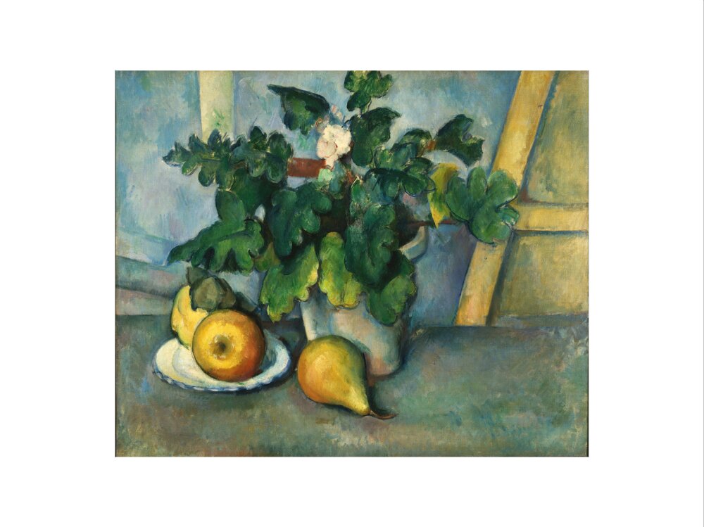 Pot of Flowers and Fruit (art print, small, unframed)