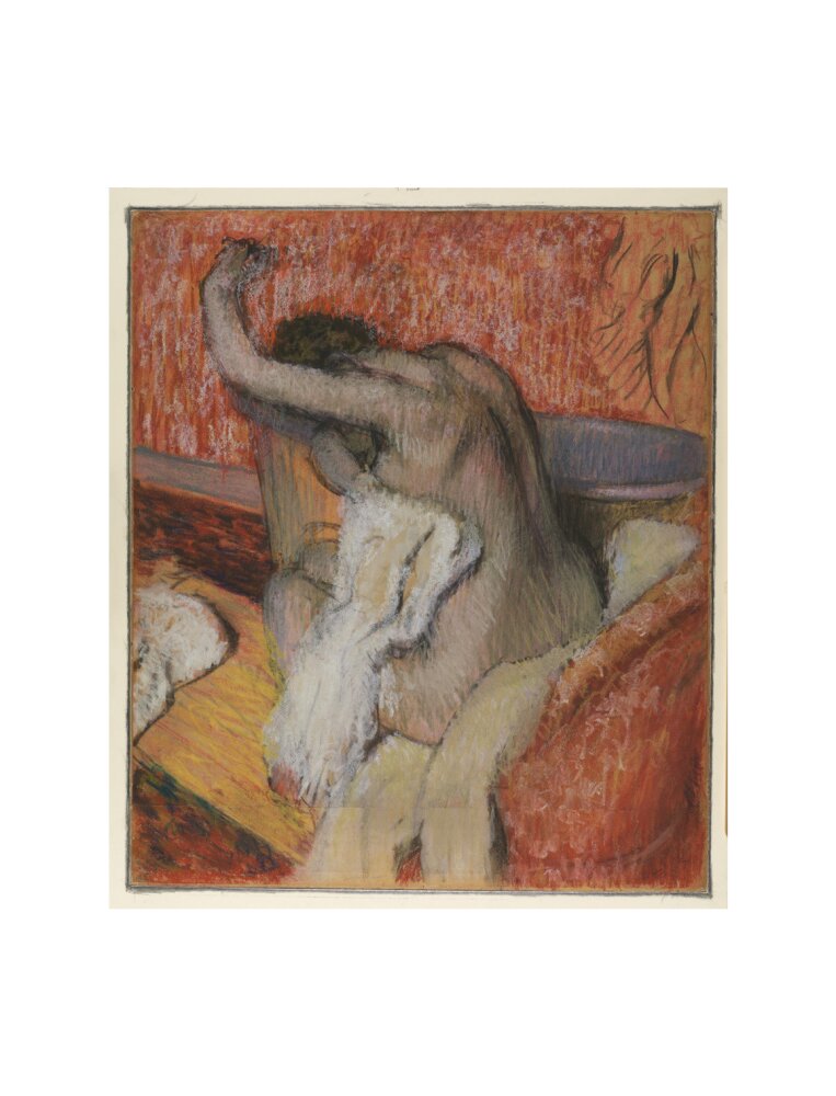 After the Bath - Woman Drying Herself (art print, medium, unframed)
