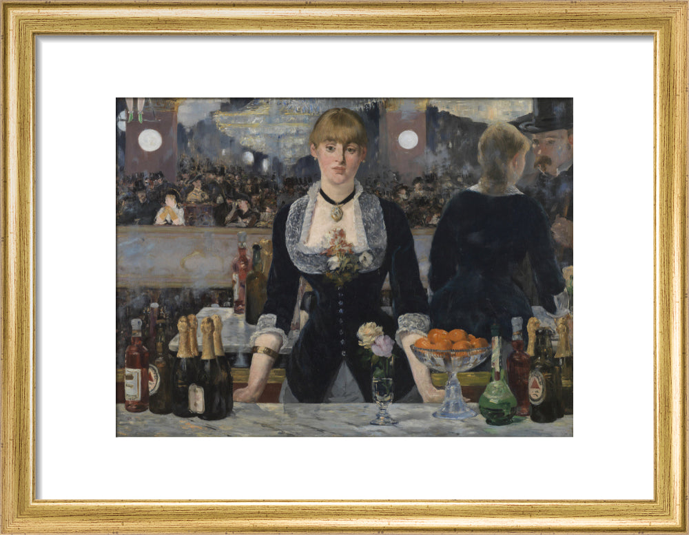 A Bar at the Folies-Bergère (art print, small, gold)