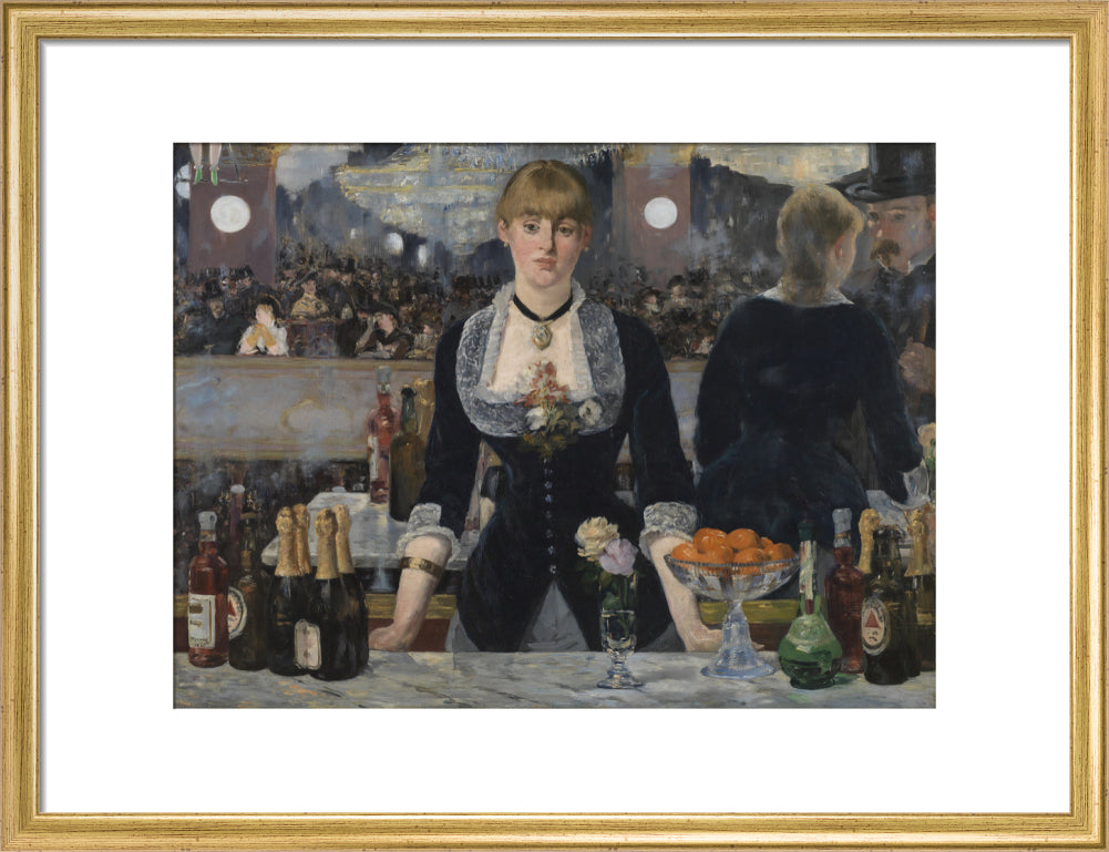 A Bar at the Folies-Bergère (art print, medium, gold)
