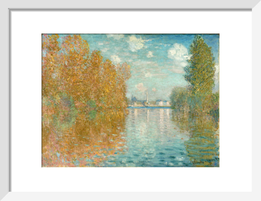 Autumn effect at Argenteuil (art print, small, white)