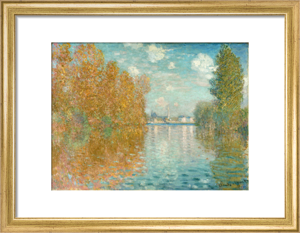 Autumn effect at Argenteuil (art print, small, gold)