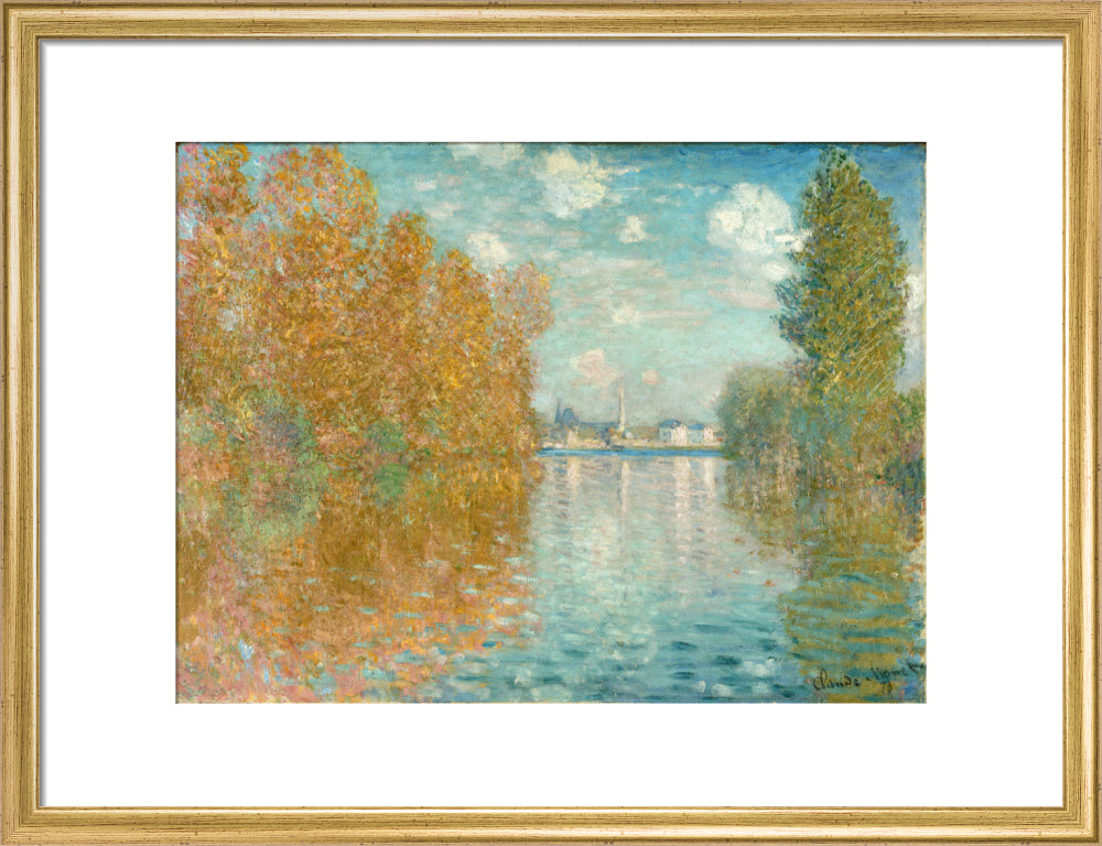 Autumn effect at Argenteuil (art print, medium, gold)