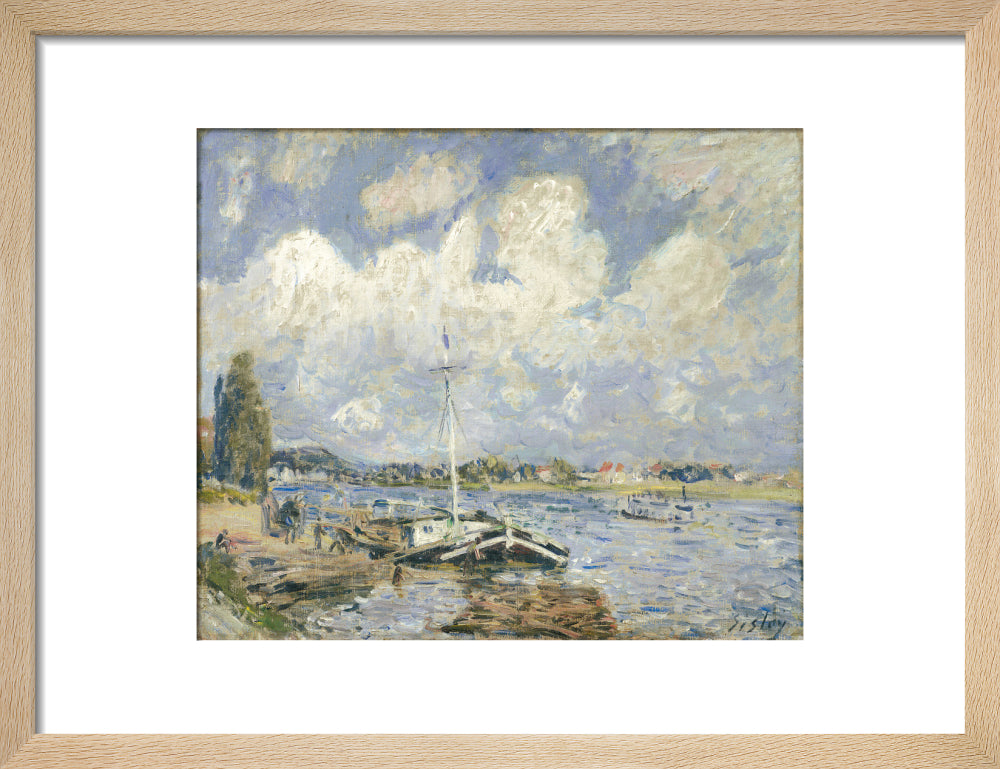 Boats on the Seine (art print, small, natural)