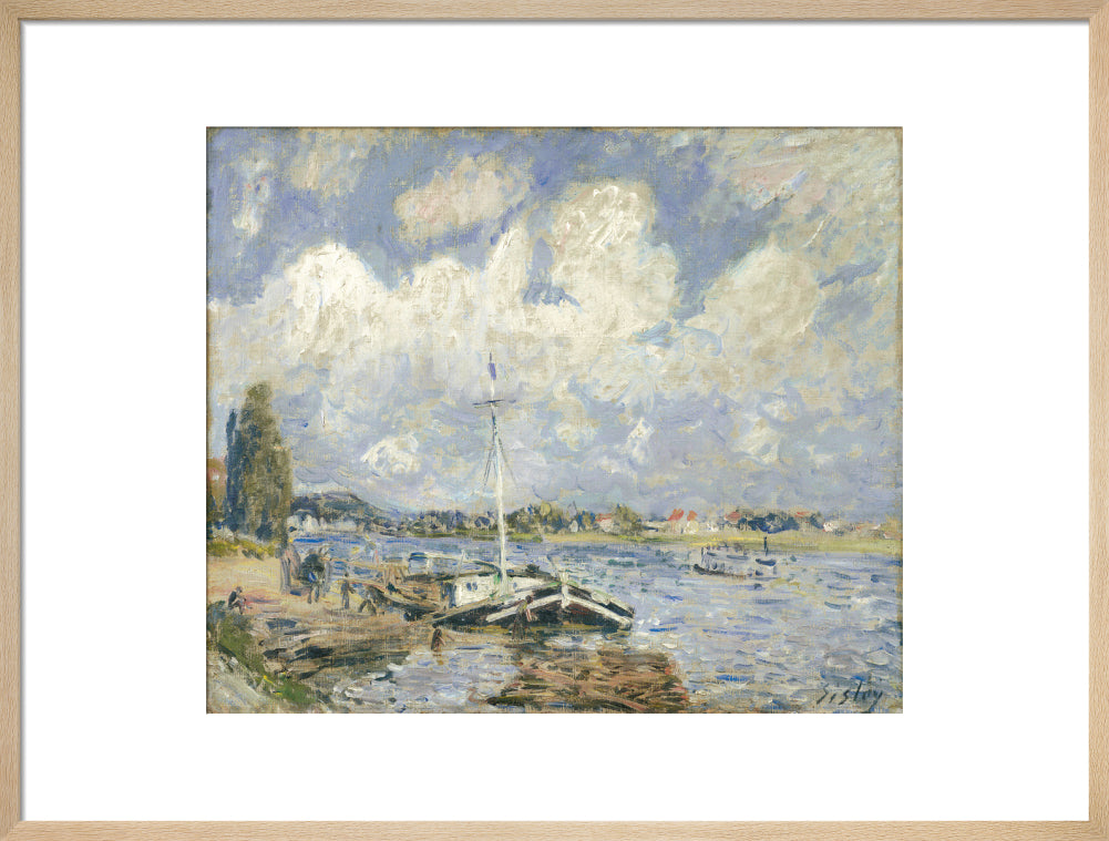 Boats on the Seine (art print, large, natural)