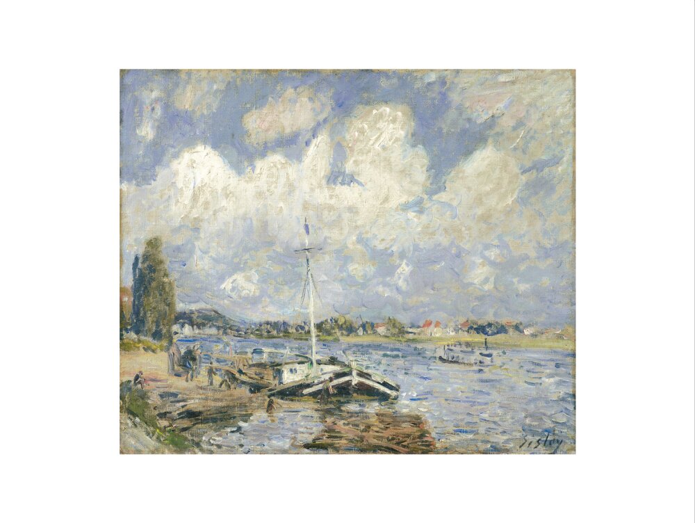 Boats on the Seine (art print, extra large, unframed)