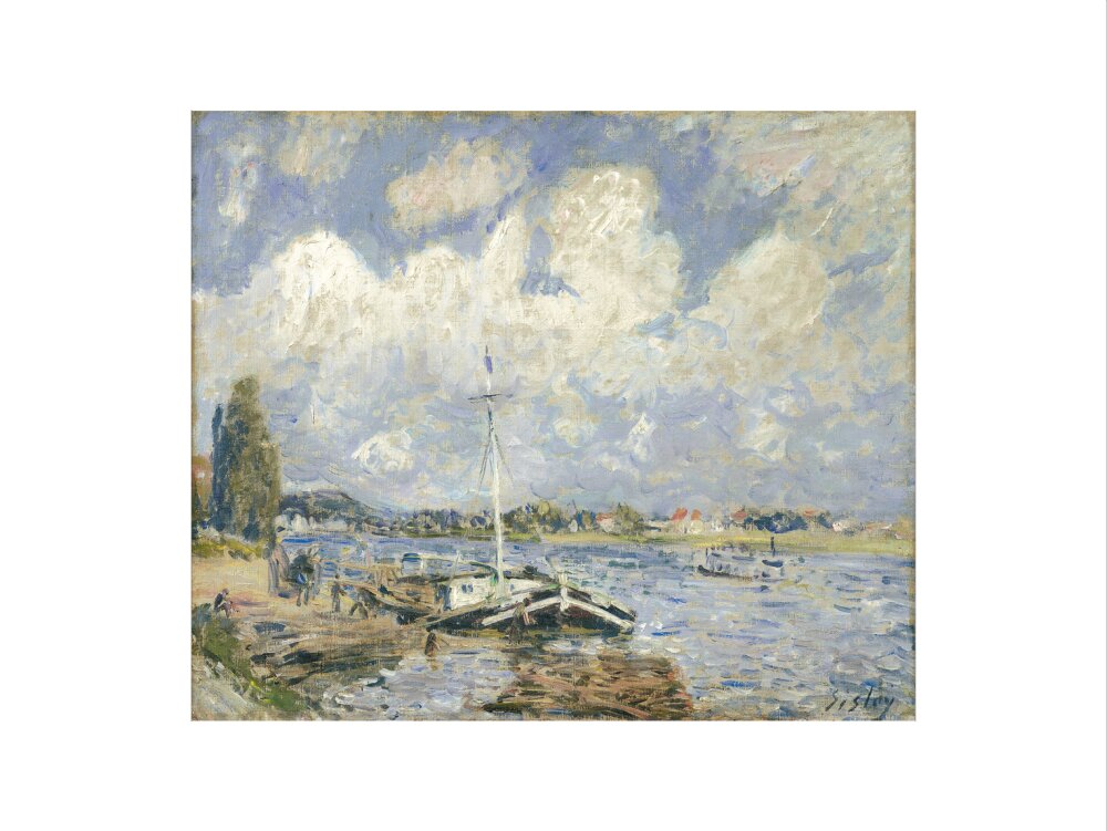 Boats on the Seine (art print, large, unframed)