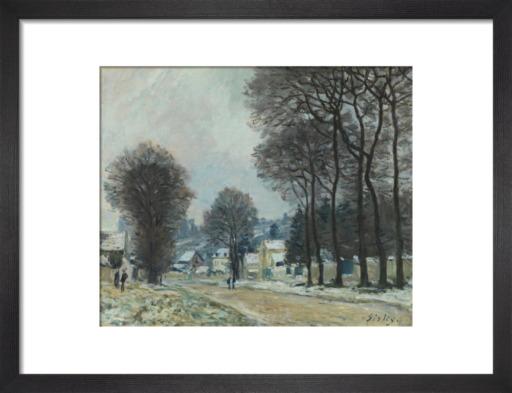 Snow at Louveciennes (art print, small, black)