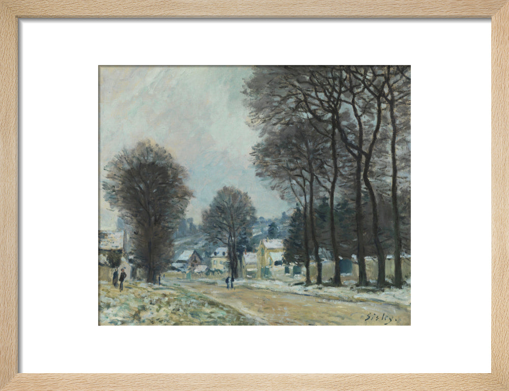 Snow at Louveciennes (art print, small, natural)