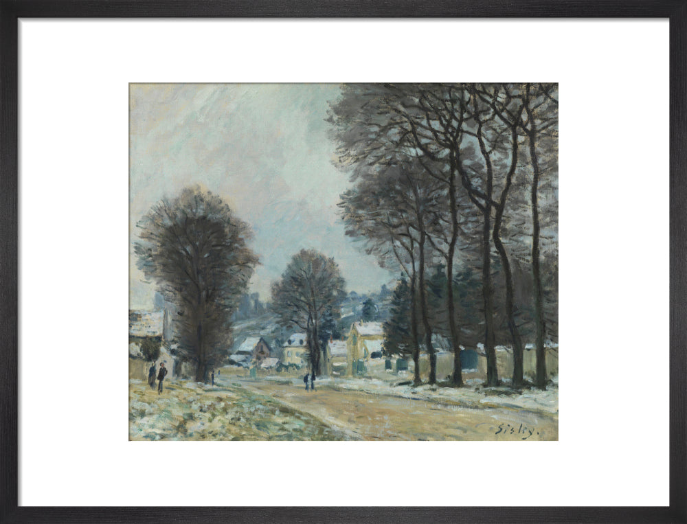 Snow at Louveciennes (art print, medium, black)