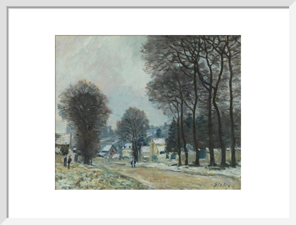 Snow at Louveciennes (art print, medium, white)
