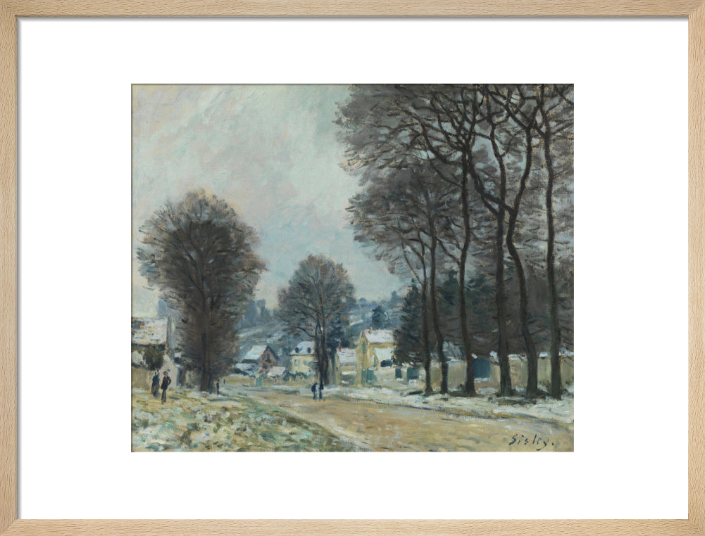 Snow at Louveciennes (art print, medium, natural)