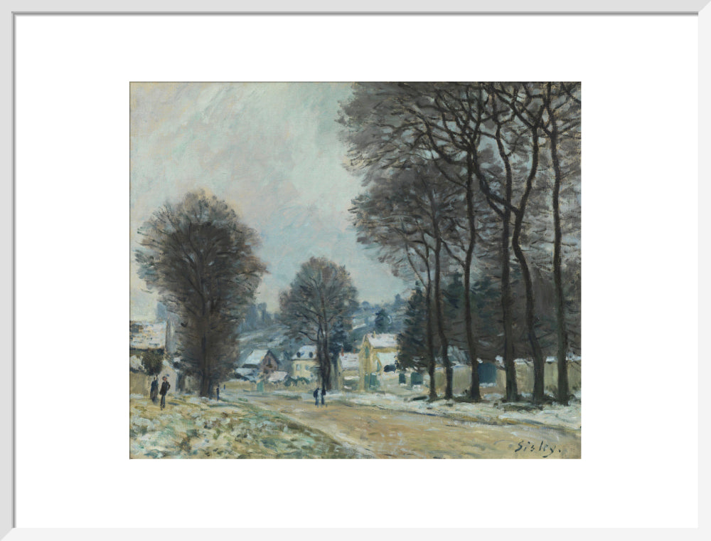 Snow at Louveciennes (art print, large, white)