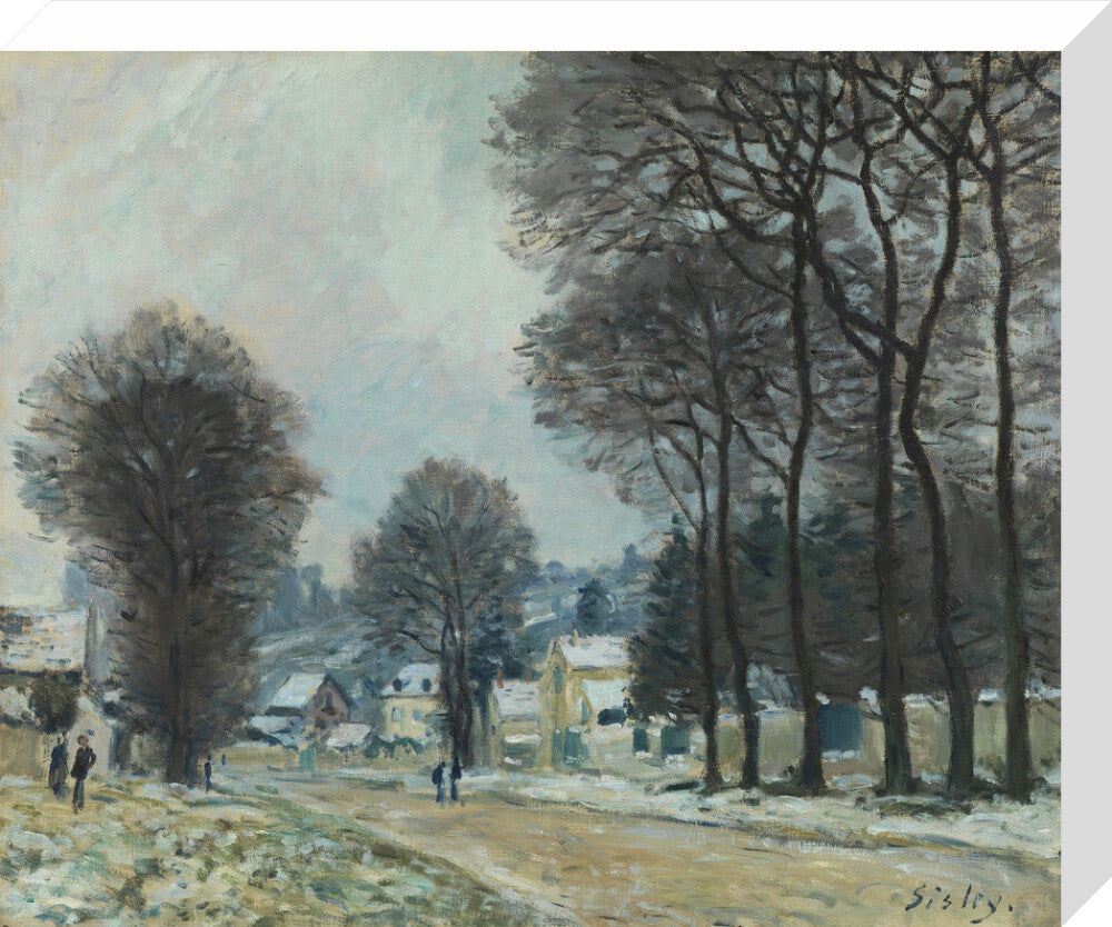 Snow at Louveciennes (stretched canvas, medium, unframed)