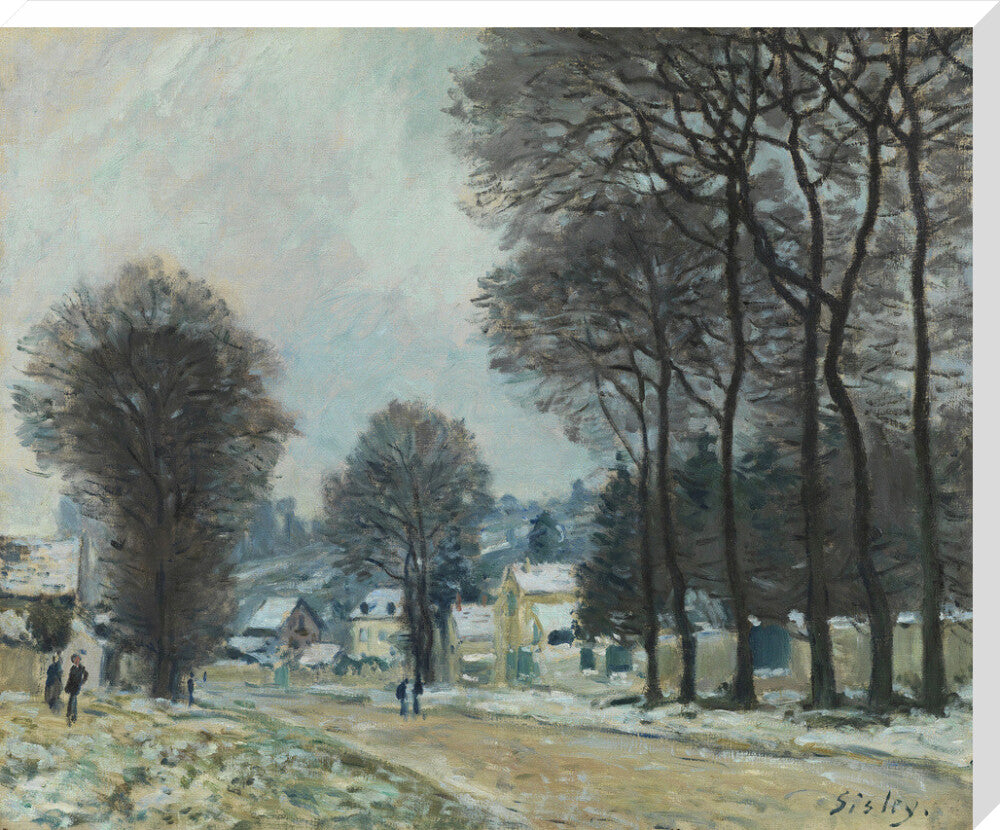 Snow at Louveciennes (stretched canvas, extra large, unframed)