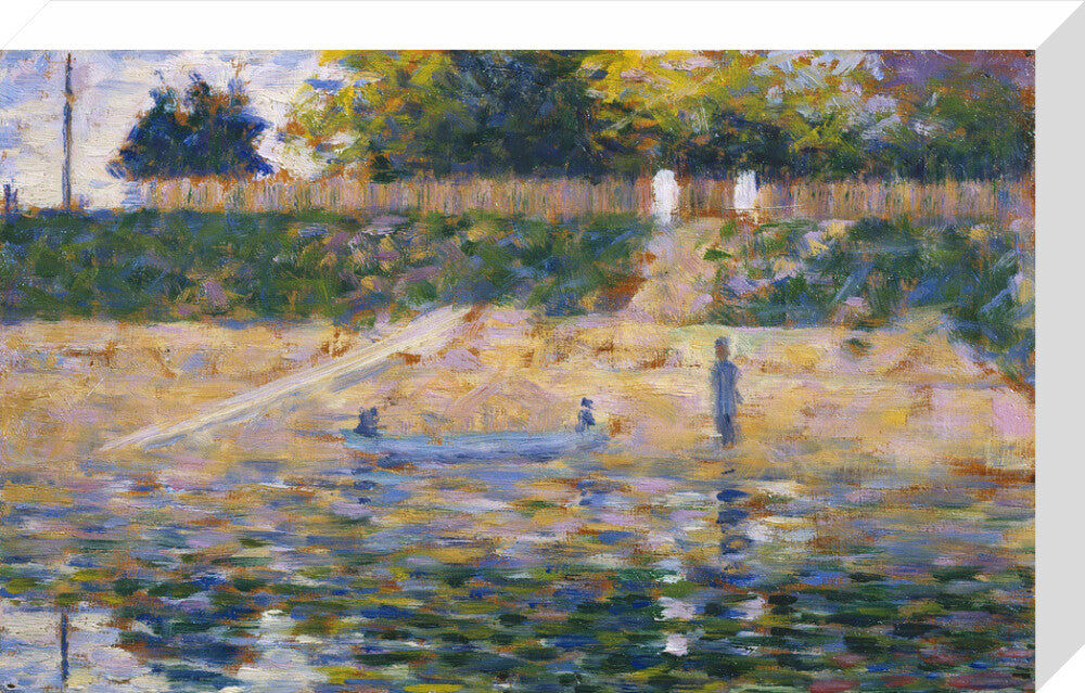 Boat by the Riverbank (stretched canvas, medium, unframed)