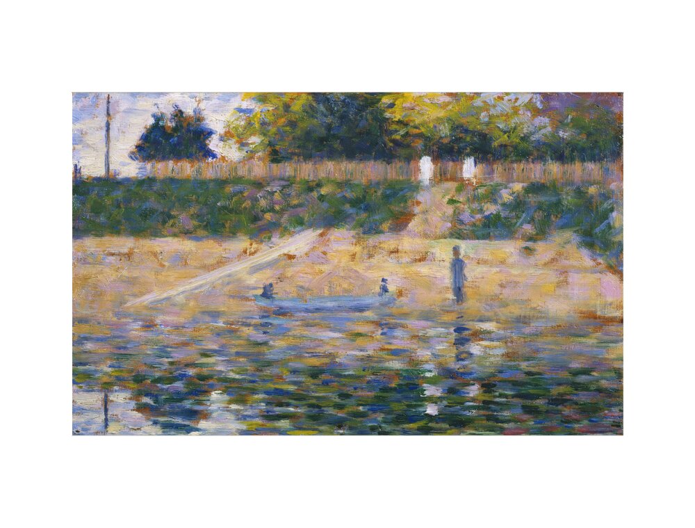 Boat by the Riverbank (art print, extra large, unframed)
