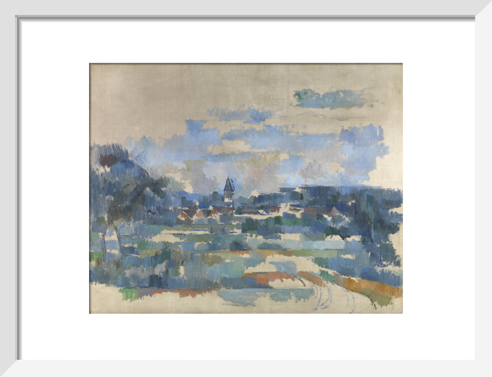 Turning road (art print, small, white)