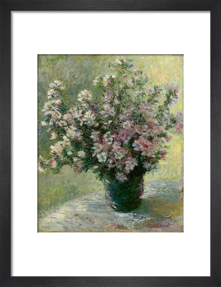 Vase of Flowers (art print, small, black)