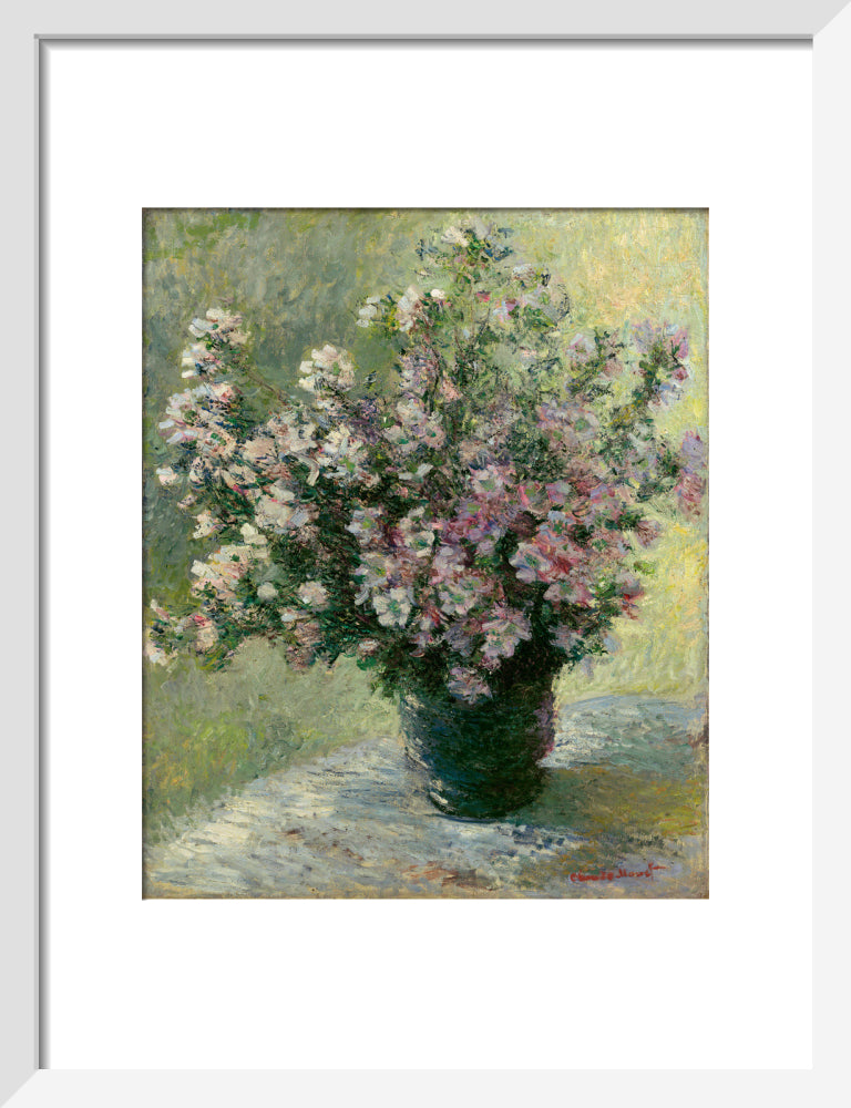 Vase of Flowers (art print, small, white)