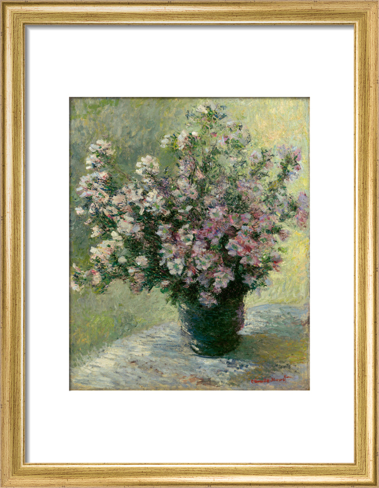 Vase of Flowers (art print, small, gold)