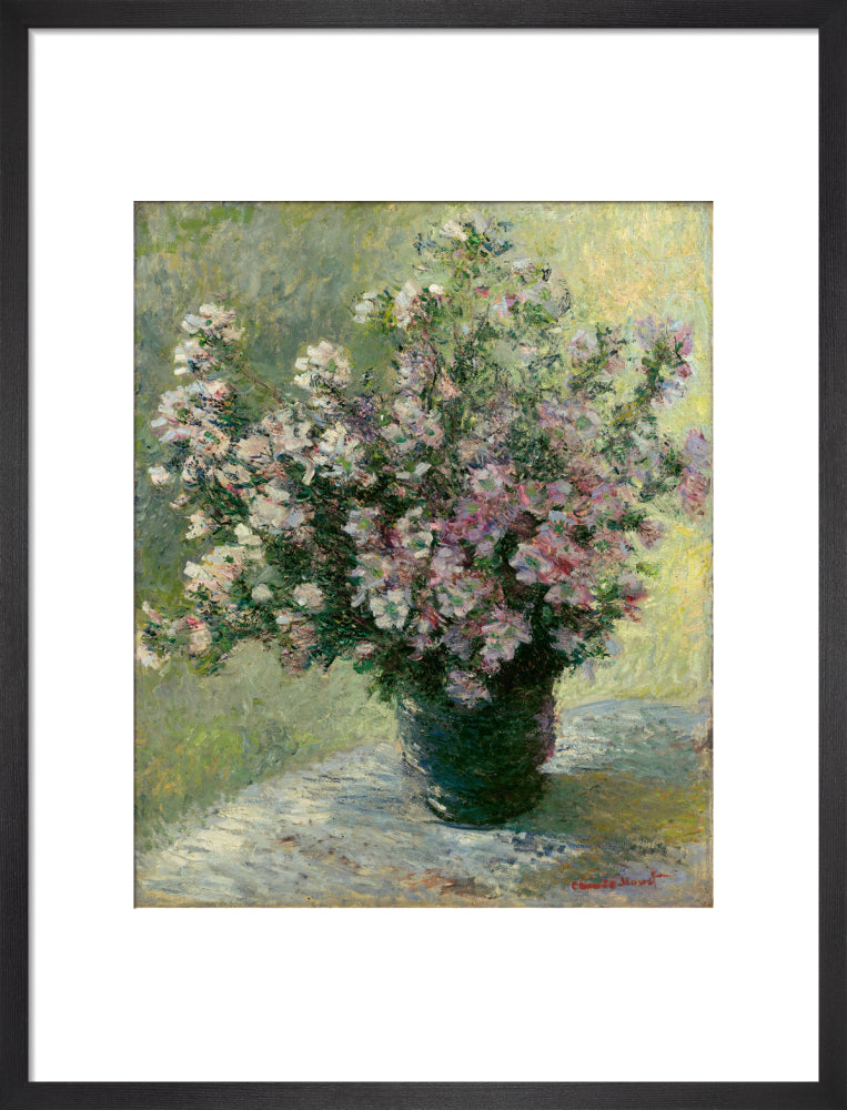 Vase of Flowers (art print, medium, black)