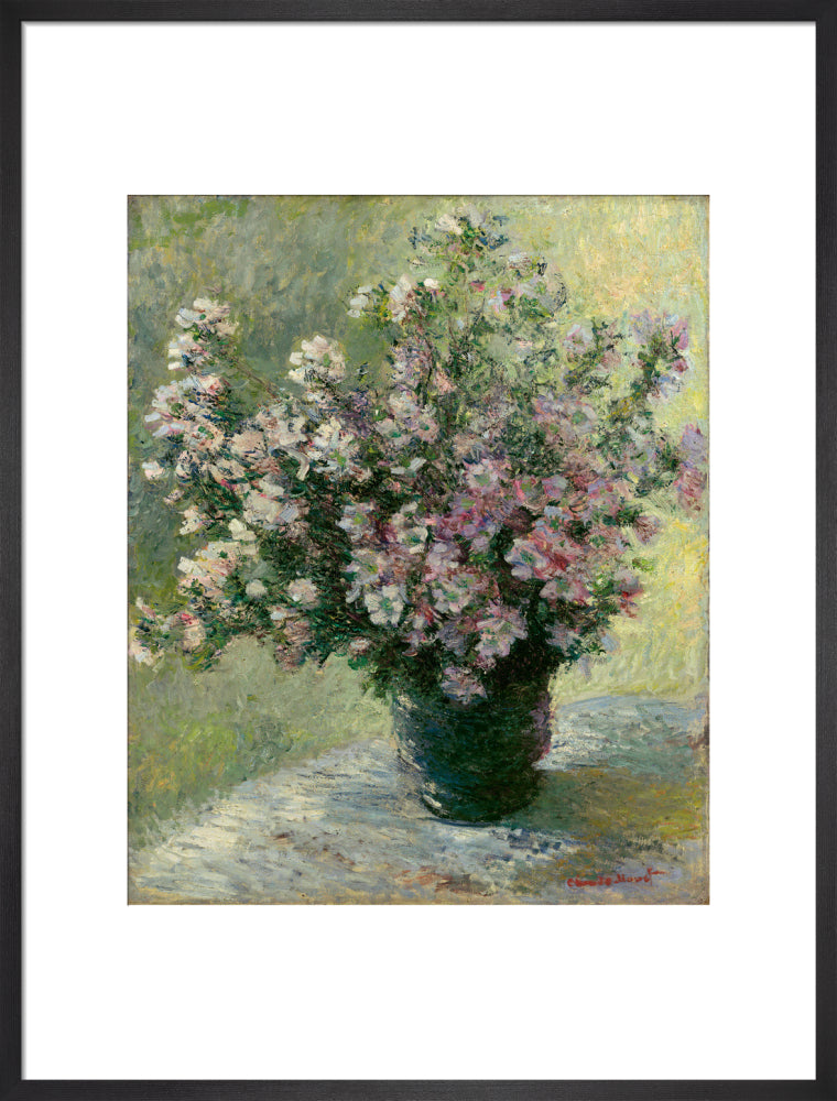Vase of Flowers (art print, large, black)
