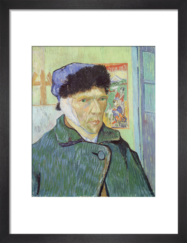 Self-Portrait with Bandaged Ear (art print, small, black)