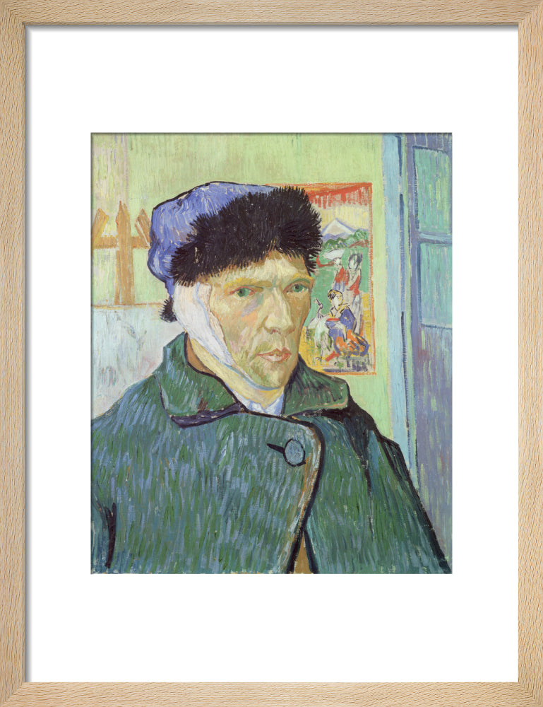 Self-Portrait with Bandaged Ear (art print, small, natural)