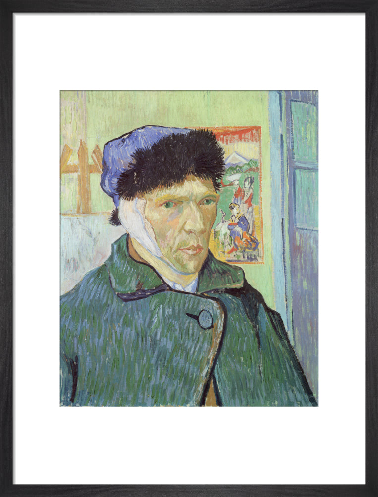 Self-Portrait with Bandaged Ear (art print, medium, black)